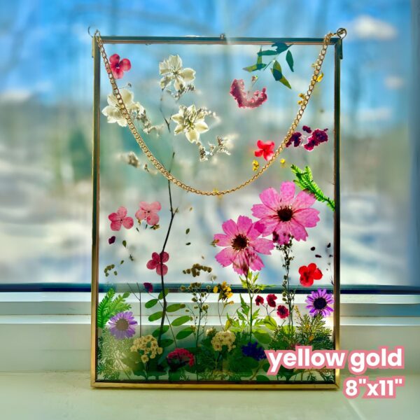 DIY pressed flower art frame kit: Make your own dried flower art in floating frame - Image 5