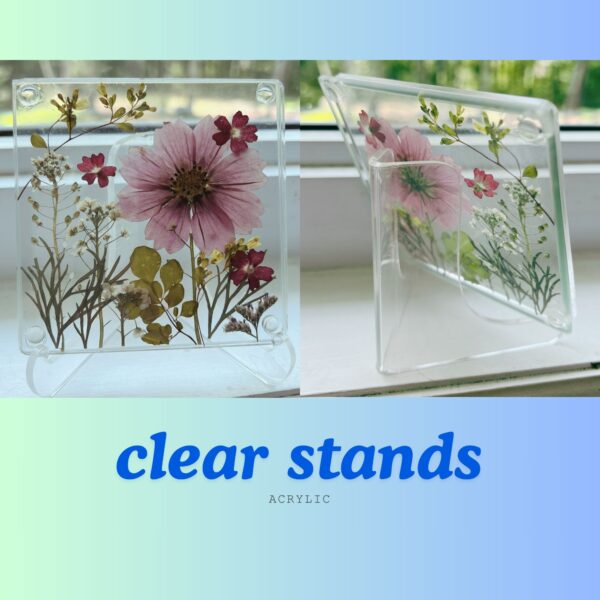 DIY pressed flower coasters kit: Dried flower resin look drink coasters, flower craft art project - Image 8