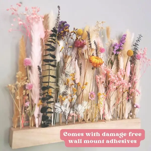 dried flower wall hanging wall mount